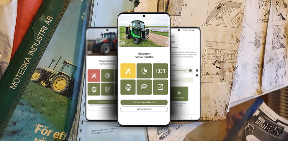 Tre mobiler Farmers First appen